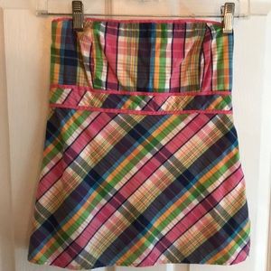 Lilly Pulitzer women’s plaid sleeveless top size 0